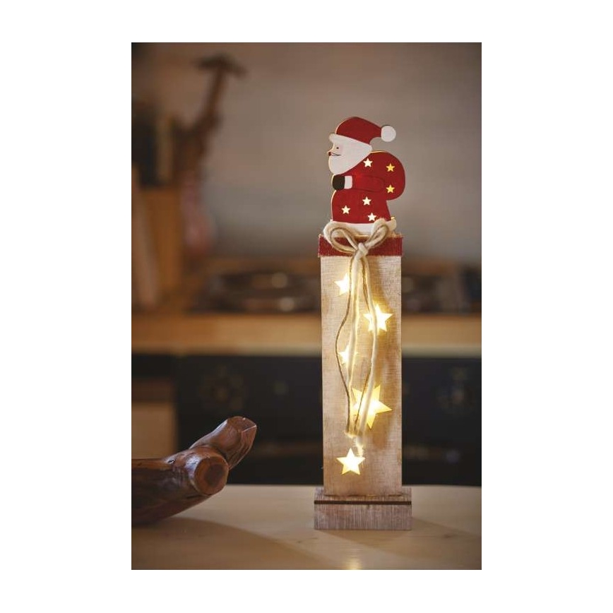 Decorazione natalizia LED 7xLED/2xAA santa