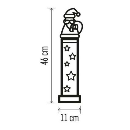 Decorazione natalizia LED 7xLED/2xAA santa