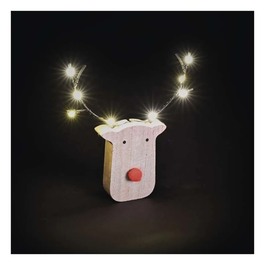 Decorazione natalizia LED 8xLED/2xAAA renna