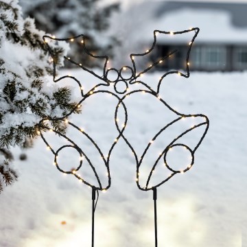 Decorazione natalizia LED da esterno 100x LED/3x AA IP44 bianco caldo campanelle