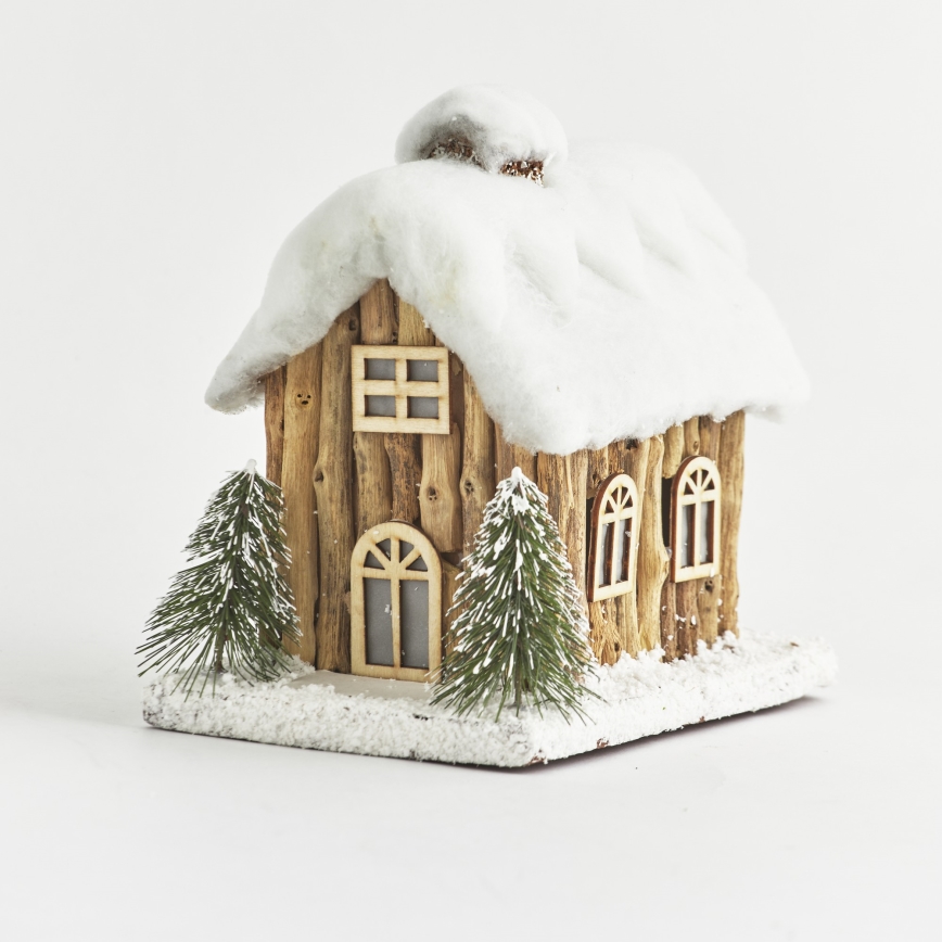 Decorazione natalizia LED da esterno 4xLED/2xAA IP44 casetta