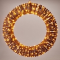 Decorazione natalizia LED da esterno 500 LED/6W/230V Ø 50 cm IP44 bianco caldo ghirlanda/marrone