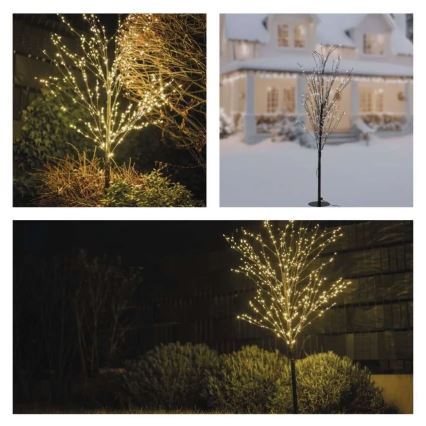 Decorazione natalizia LED da esterno 600 LED/3,8 W/230 V, 120 cm, bianco caldo, IP44