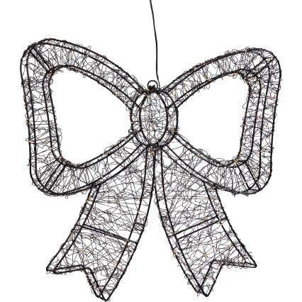 Decorazione natalizia LED da esterno 720xLED/6W/230V 46 cm IP44 bianco caldo fiocco/nero
