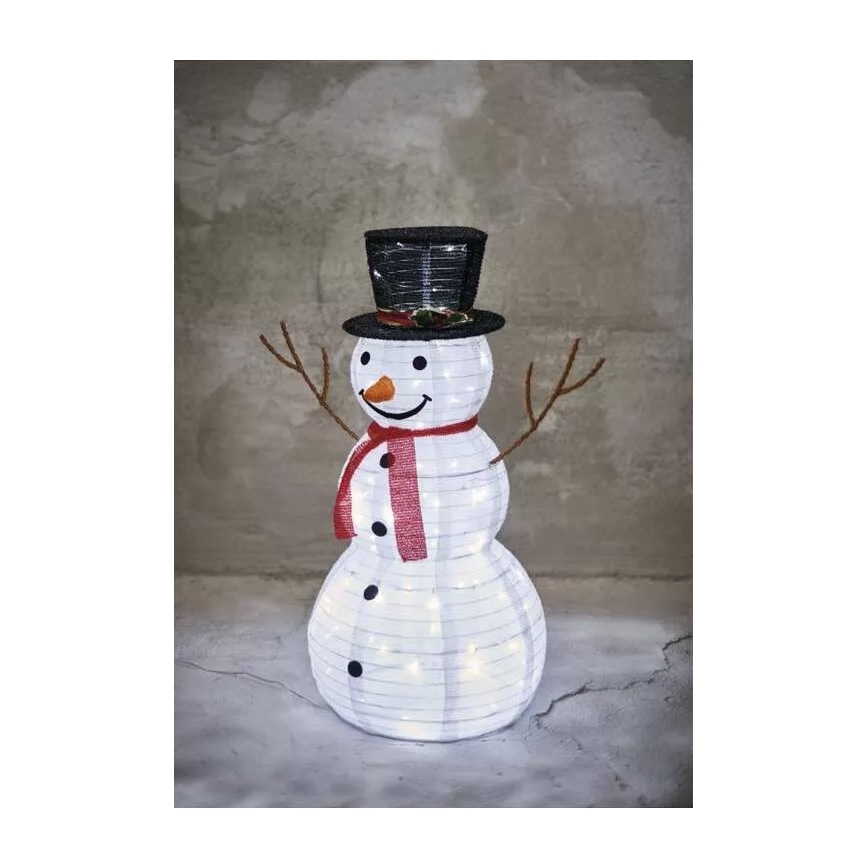 Decorazione natalizia LED da esterno 80xLED/2,25W/4,5/230V IP44 90 cm pupazzo di neve