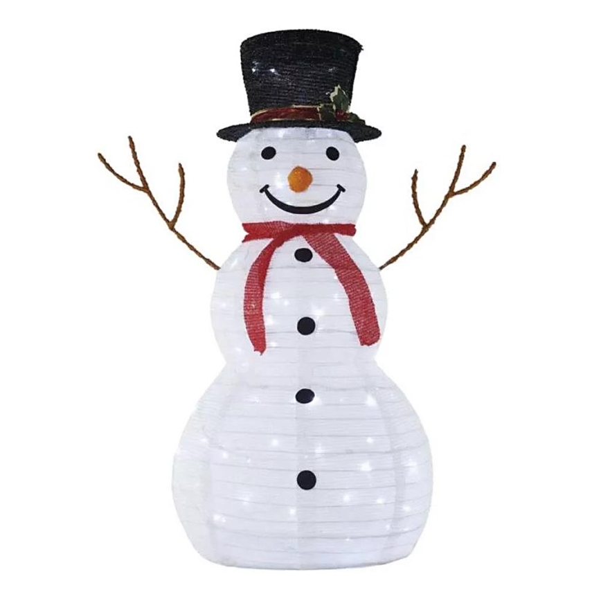 Decorazione natalizia LED da esterno 80xLED/2,25W/4,5/230V IP44 90 cm pupazzo di neve