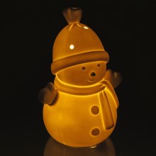Decorazione natalizia LED in porcellana LED/3xLR44 pupazzo di neve