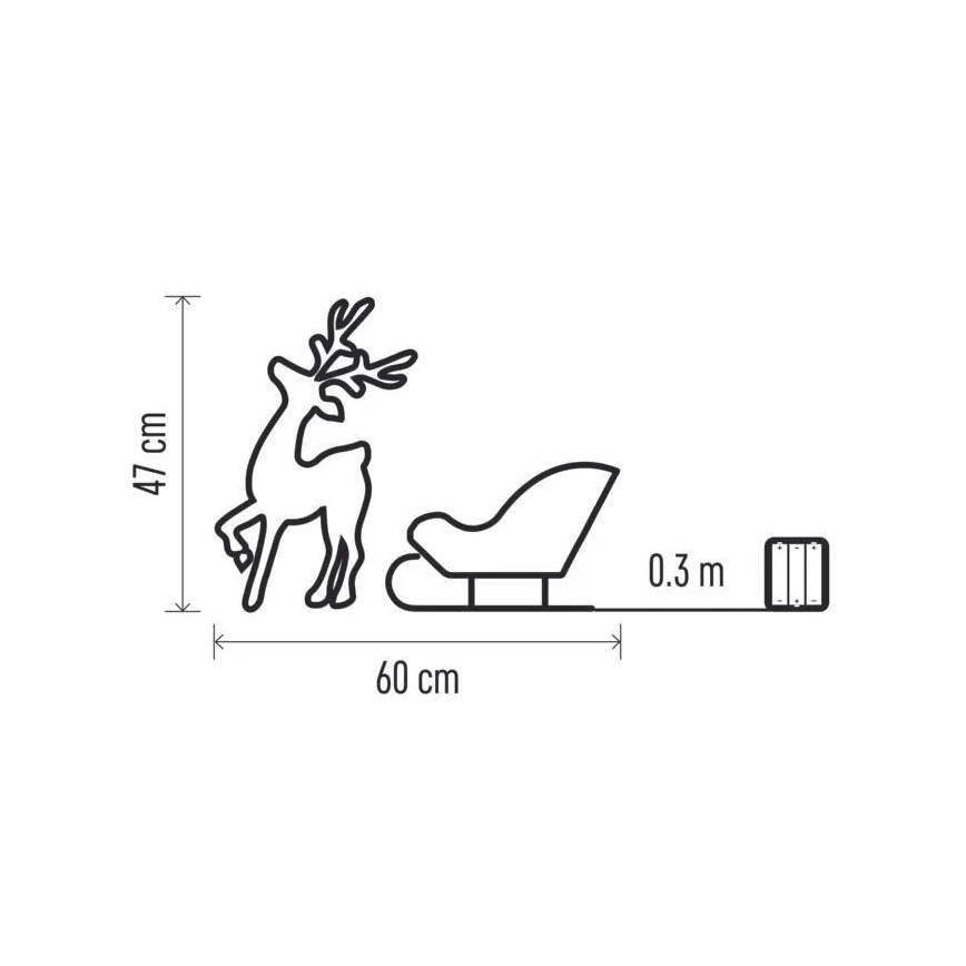 Decorazione natalizia LED LED/3xAA bianco caldo