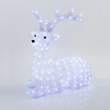 Decorazione natalizia LED per esterni 200xLED/6W/230V IP44, bianco freddo, renna