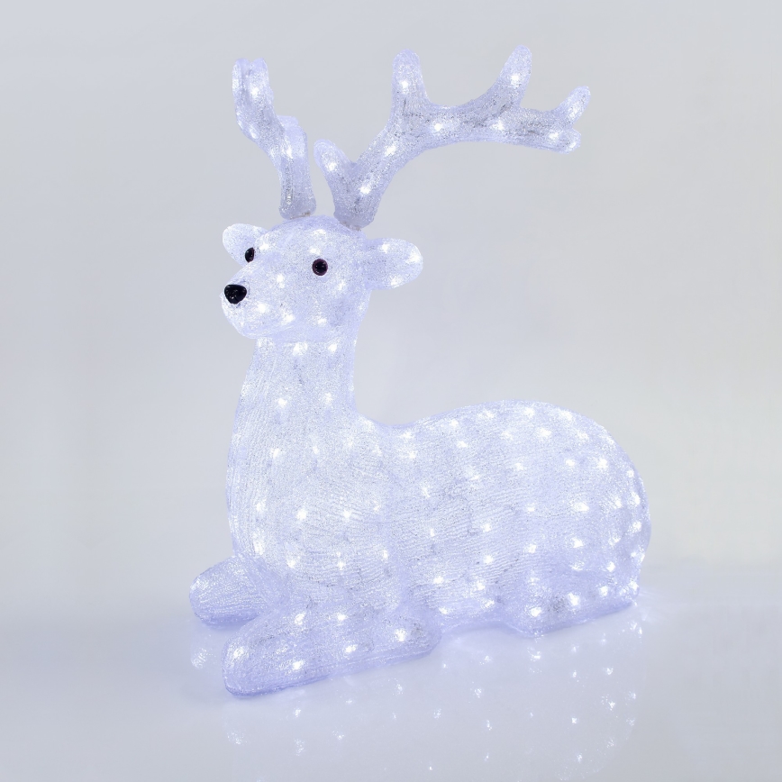 Decorazione natalizia LED per esterni 200xLED/6W/230V IP44, bianco freddo, renna