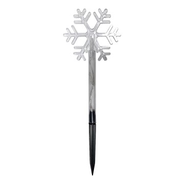 Decorazione natalizia LED per esterni a forma di fiocco di neve, 3xLED/2xAA, IP44, bianco caldo