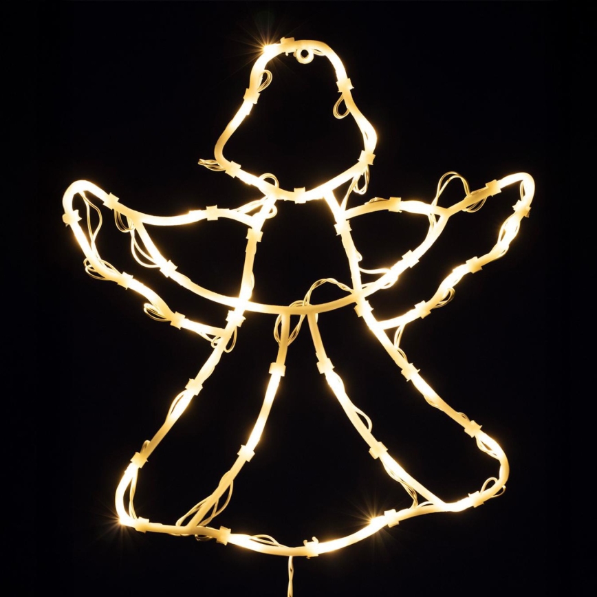 Decorazione natalizia LED per finestra 35xLED/230V IP44 angelo bianco caldo