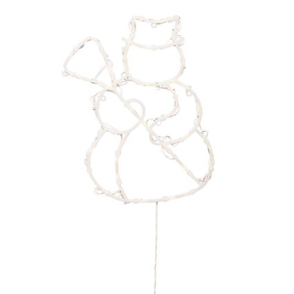 Decorazione natalizia LED per finestra 35xLED/3xAA IP44 pupazzo di neve, bianco caldo