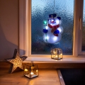 Decorazione natalizia LED - Pupazzo di neve luminoso, 8xLED/3xAAA, luce bianca fredda
