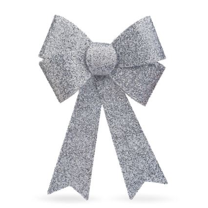 Decorazione natalizia LED RGB 11xLED/3xLR44 40x30 cm fiocco argento