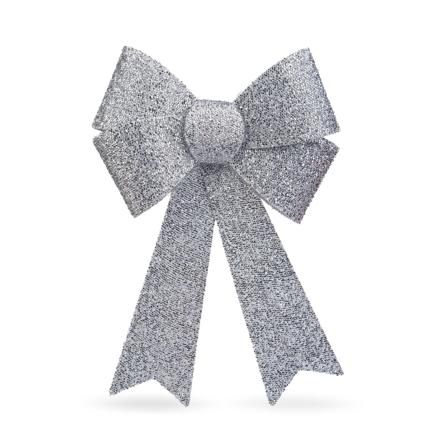 Decorazione natalizia LED RGB 11xLED/3xLR44 40x30 cm fiocco argento