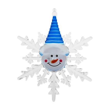 Decorazione natalizia LED RGB con ventosa LED/3xLR44 pupazzo di neve rosso/blu/verde