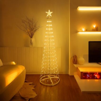 LED RGBW dimmerabile, decorazione natalizia per esterni, LED/4W/230V, 180 cm, IP44, albero con telecomando