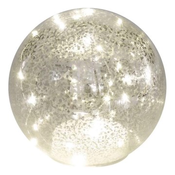 Decorazione natalizia LED — 20 LED, alimentazione 3x AA, sfere Ø 15 cm