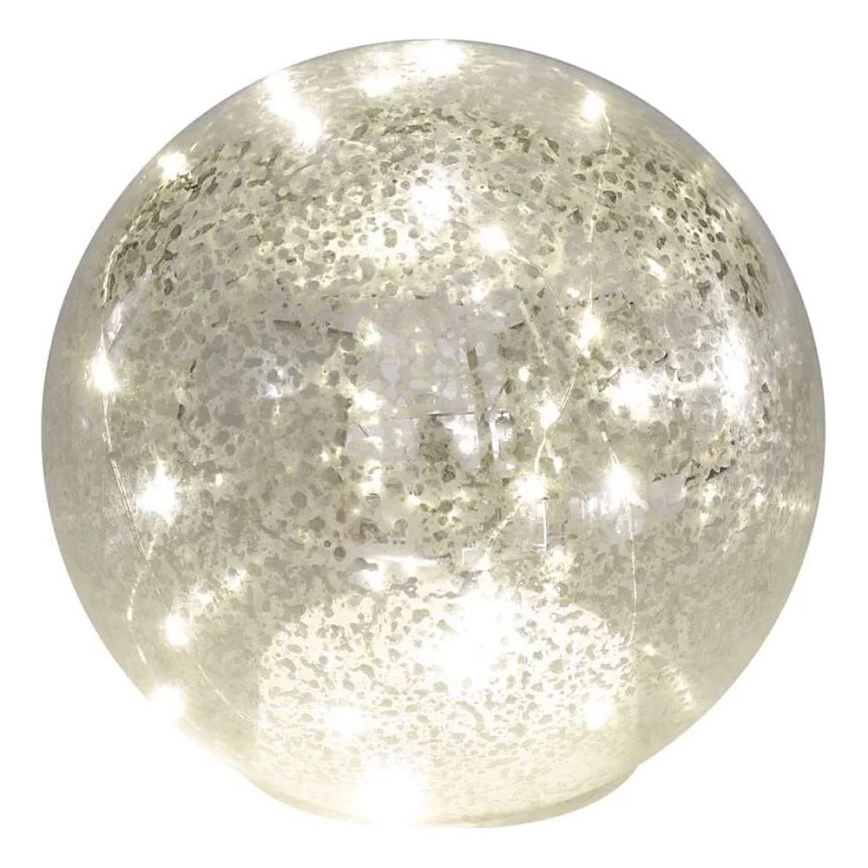Decorazione natalizia LED — 20 LED, alimentazione 3x AA, sfere Ø 15 cm