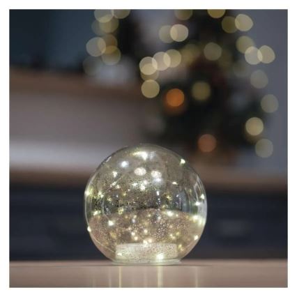 Decorazione natalizia LED — 20 LED, alimentazione 3x AA, sfere Ø 15 cm