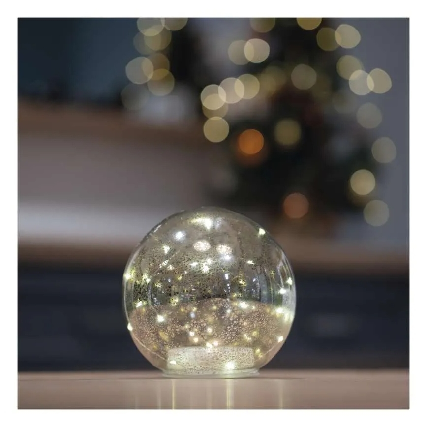 Decorazione natalizia LED — 20 LED, alimentazione 3x AA, sfere Ø 15 cm