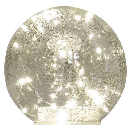 Decorazione natalizia LED — 20 LED, alimentazione 3x AA, sfere Ø 15 cm