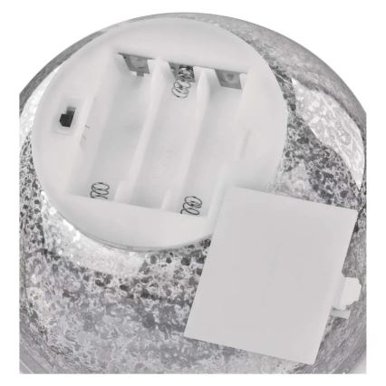 Decorazione natalizia LED — 20 LED, alimentazione 3x AA, sfere Ø 15 cm