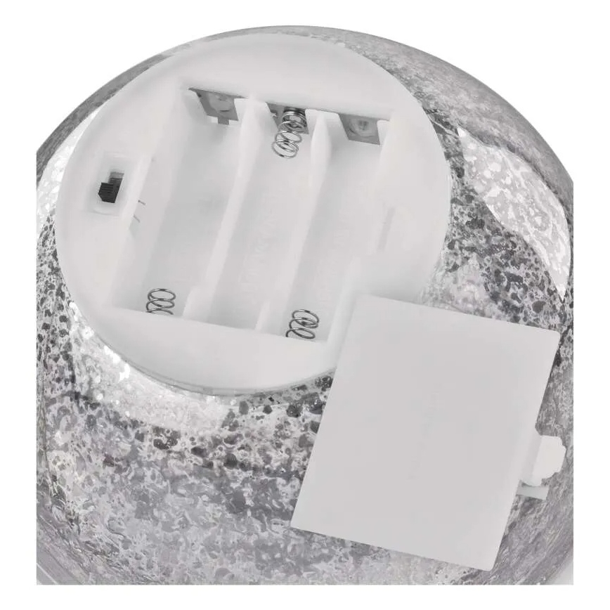 Decorazione natalizia LED — 20 LED, alimentazione 3x AA, sfere Ø 15 cm