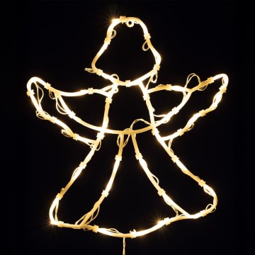 Decorazione natalizia per finestra a LED 35xLED/3xAA IP44 angelo bianco caldo