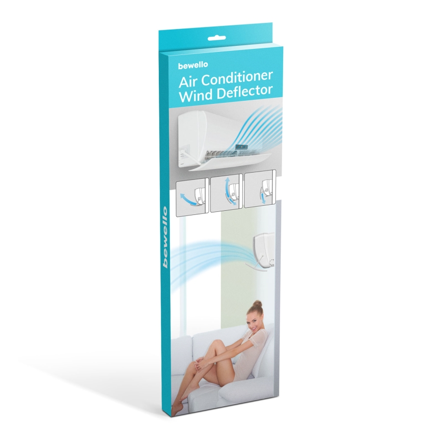 Deflettore d'aria universale per climatizzatori 57-105 cm, bianco