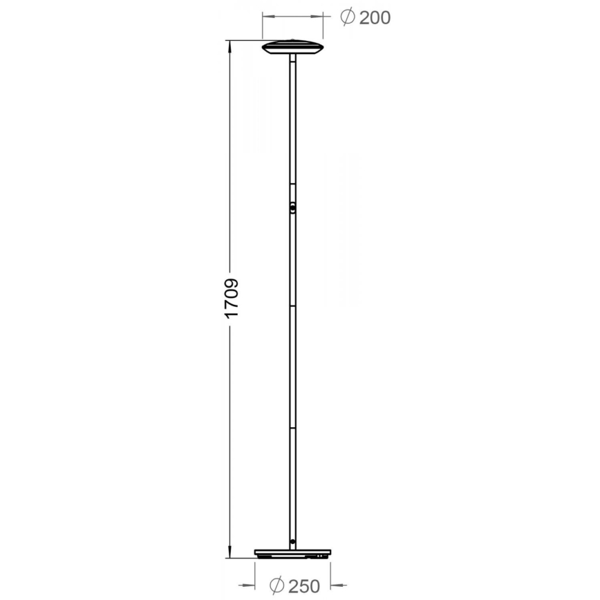 Deko-Light 343029 - Lampada da terra dimmerabile LED BERMUDA LED/18W/230V 3000K bianco