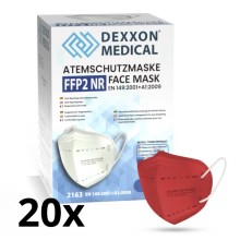 DEXXON MEDICAL Mascherina FFP2 NR Rossa 20pz