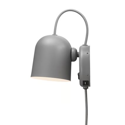 DFTP by Nordlux - Faretto da parete orientabile con porta USB ANGLE 1xGU10/25W/230V grigio
