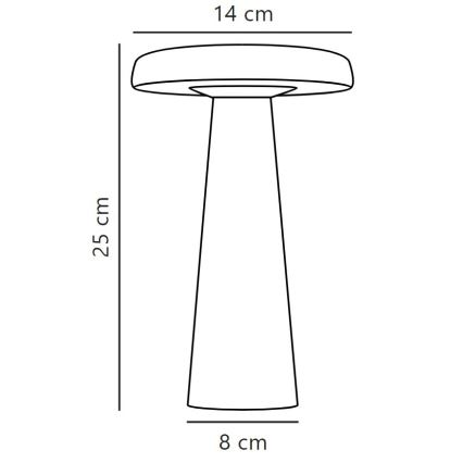 DFTP by Nordlux - Lampada da tavolo LED da esterno dimmerabile ARCELLO LED/2,8W/3,7V IP54