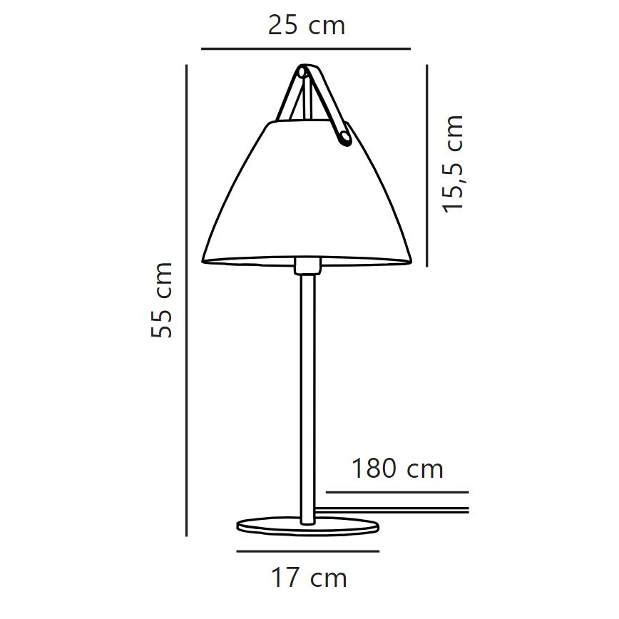 DFTP by Nordlux - Lampada da tavolo STRAP 1xE27/40W/230V bianca