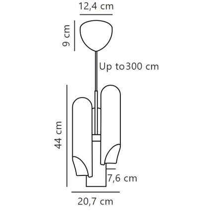 DFTP by Nordlux - Lampadario a sospensione con filo ROCHELLE 3xGU10/15W/230V