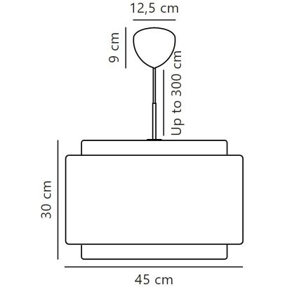 DFTP by Nordlux - Lampadario a sospensione con filo TAKAI 1xE27/25W/230V