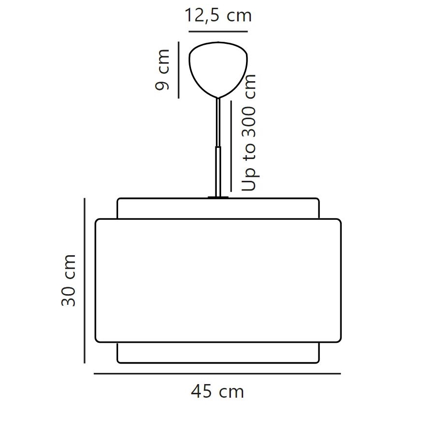 DFTP by Nordlux - Lampadario a sospensione con filo TAKAI 1xE27/25W/230V