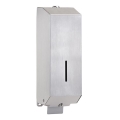 Dispenser di sapone 10x32 cm in acciaio inox/argento
