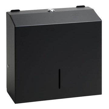 Dispenser per asciugamani 28x24,5 cm acciaio inox/nero