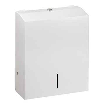 Dispenser per asciugamani 28x35 cm in acciaio inox/bianco