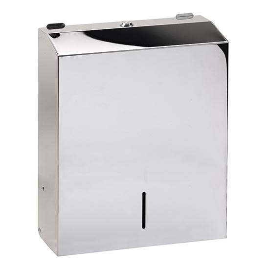 Dispenser per asciugamani 28x35 cm in acciaio inox, finitura argento