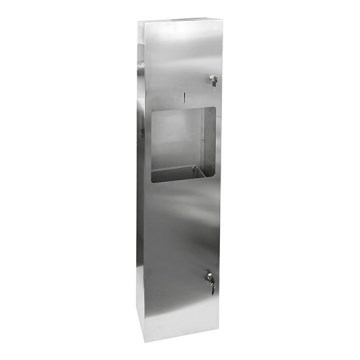 Dispenser per asciugamani 31x122,5 cm in acciaio inox/argento