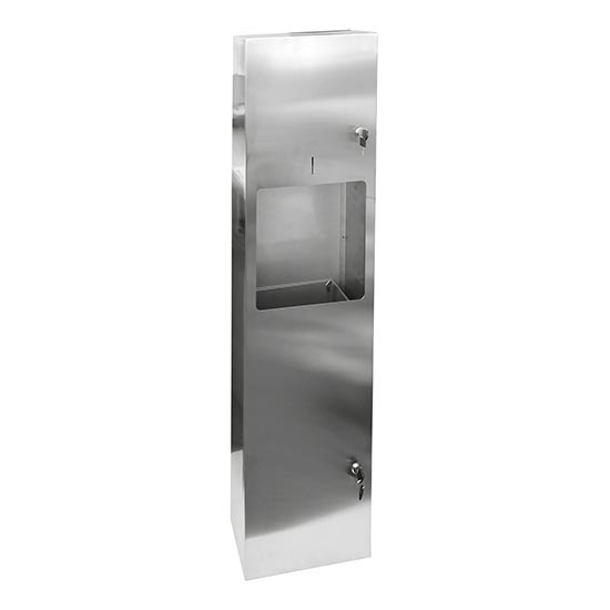 Dispenser per asciugamani 31x122,5 cm in acciaio inox/argento
