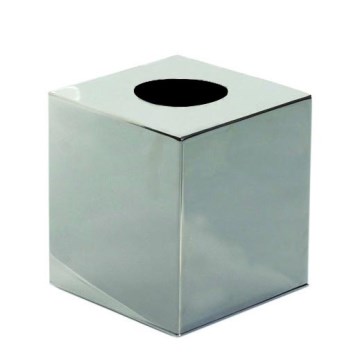 Dispenser per fazzoletti 12x13 cm, finitura argento