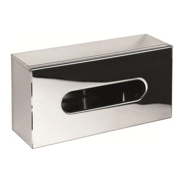 Dispenser per fazzoletti 25x13 cm in acciaio inox/argento