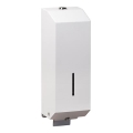 Dispenser per sapone 10x32 cm acciaio inox/bianco