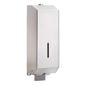 Dispenser per sapone 10x32 cm in acciaio inox - finitura argento