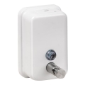 Dispenser per sapone 9,7x15 cm in acciaio inox/bianco